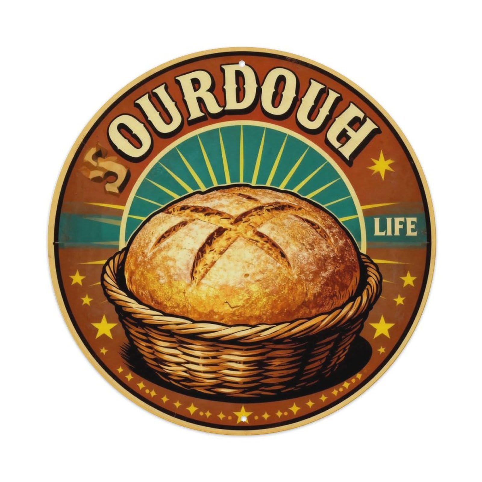 Sourdough Life Bakery Sign Metal Tin Sign Plaque