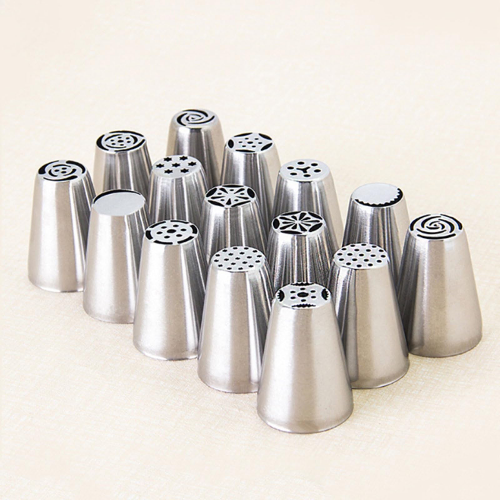 Juego de 12 boquillas for tuberías Acero Inoxidable 304, exprimidor Flores una Sola Vez for decoración Pasteles, Puntas pastelería Crema Mantequilla