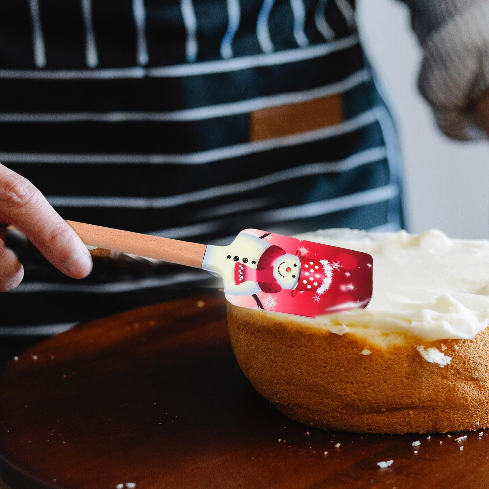 MAGICLULU 5stücke Weihnachts-silikonspatel Mit Cremeschaber Für Backzubehör Praktischer Diy-backspatel Als Butterspatel Für Küche Und Partydekoration