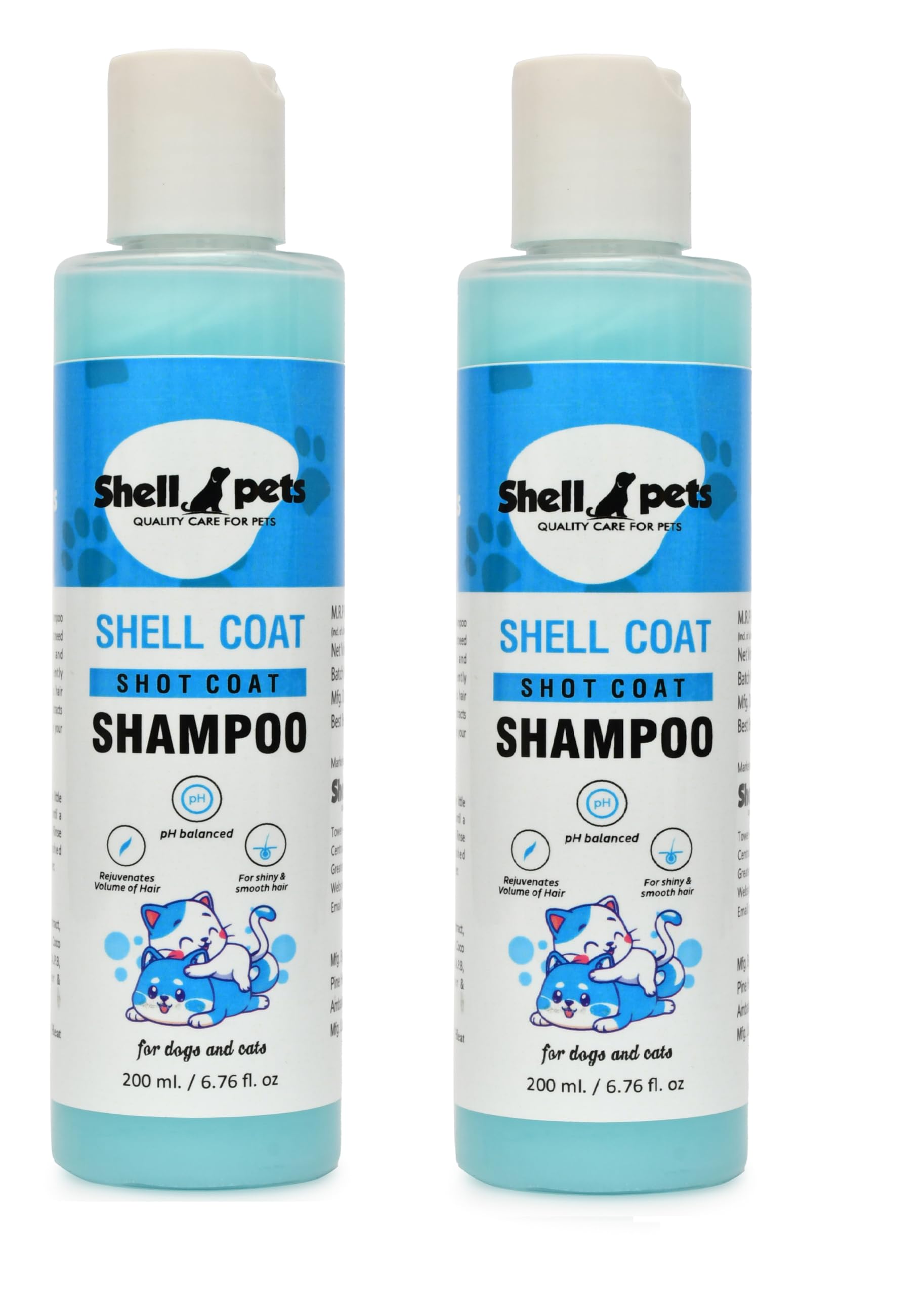 Shell Pets Shell Coat Shampoo - Short Coat Shampoo with Jambolana Extract and Aloevera -Shampoo for All Short Coat Dogs Cats and Pets - 200ml Pack of-2 (B0DGL2DJ3T) Amazon Price History, Amazon Price Tracker