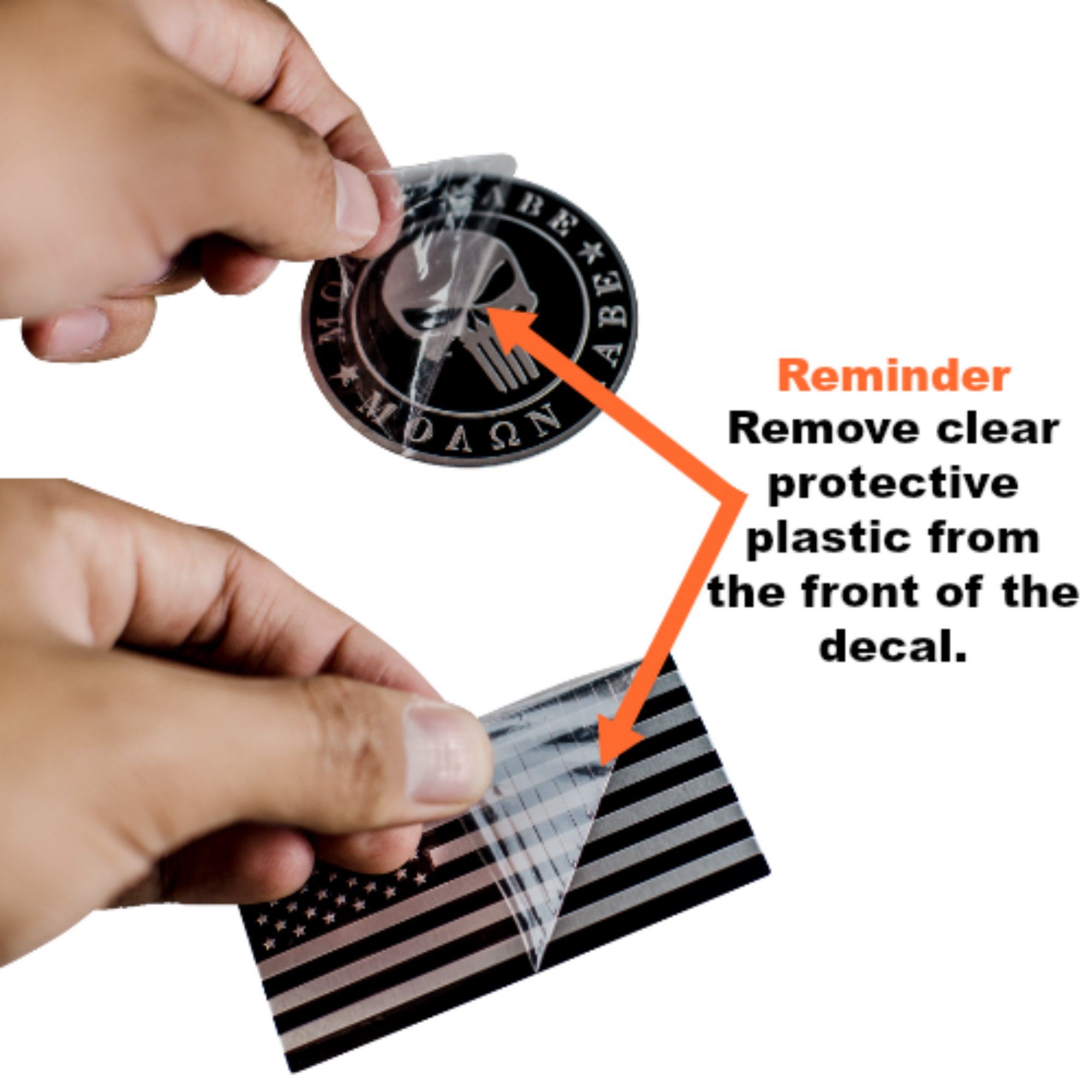 Aluminum 2nd Amendment Decal Sticker Bumper Molon Labe Right to Bear Arms NRA (Molon Labe & Black/Silver Combo Pack)