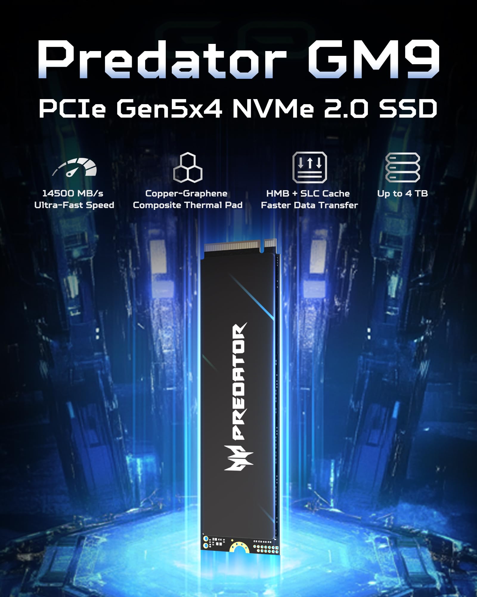 acer SSD Predator GM9 M.2 NVMe 2TB PCIe 5.0 - Velocidade de