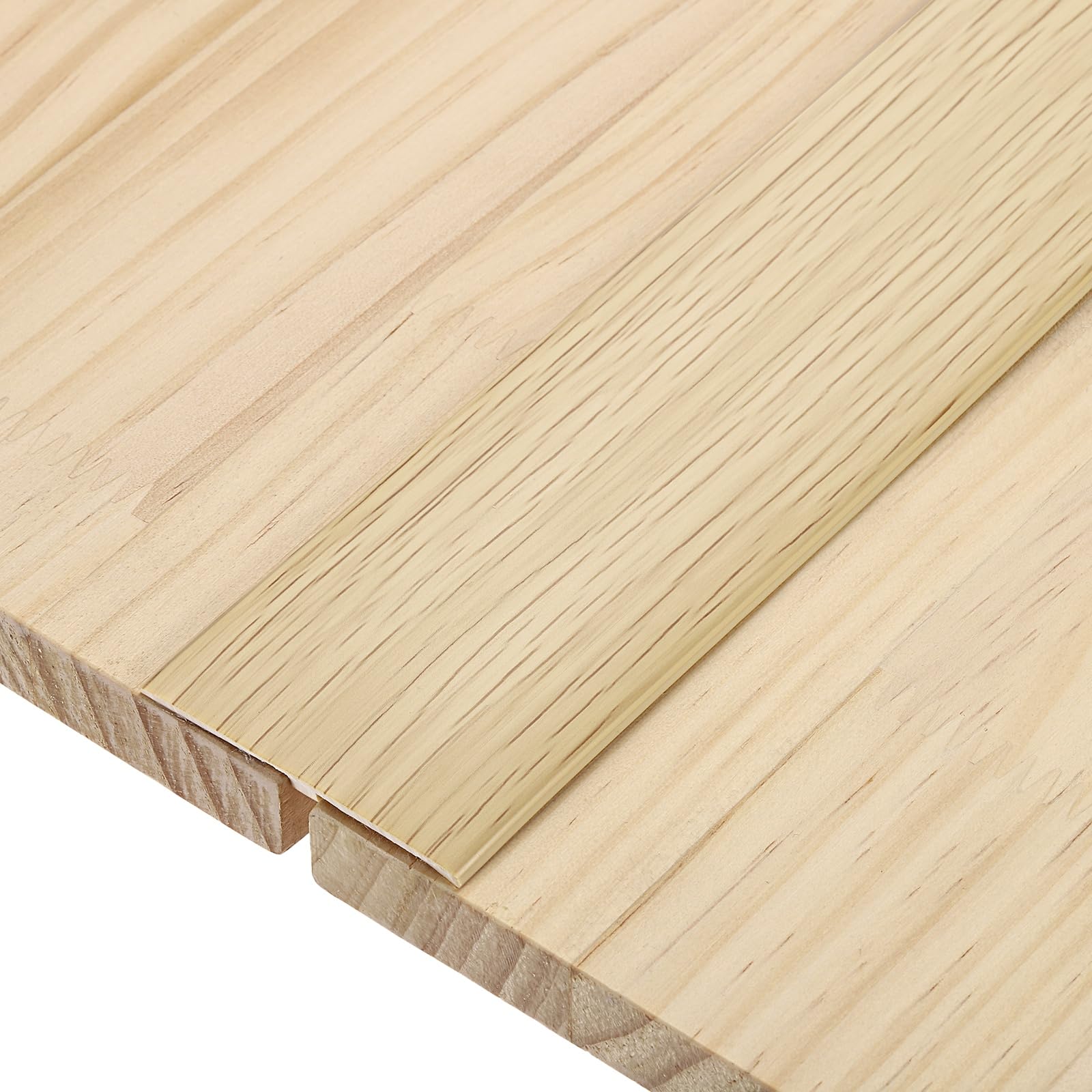 sourcing map T-Molding Transition Strips, 92cm x 5cm (L x W) PVC Floor Flat Divider Strip Self Adhesive Vinyl Flooring Edging Trim for Joining Floor Gaps Doorways, Maple Wood Grain โ image 1