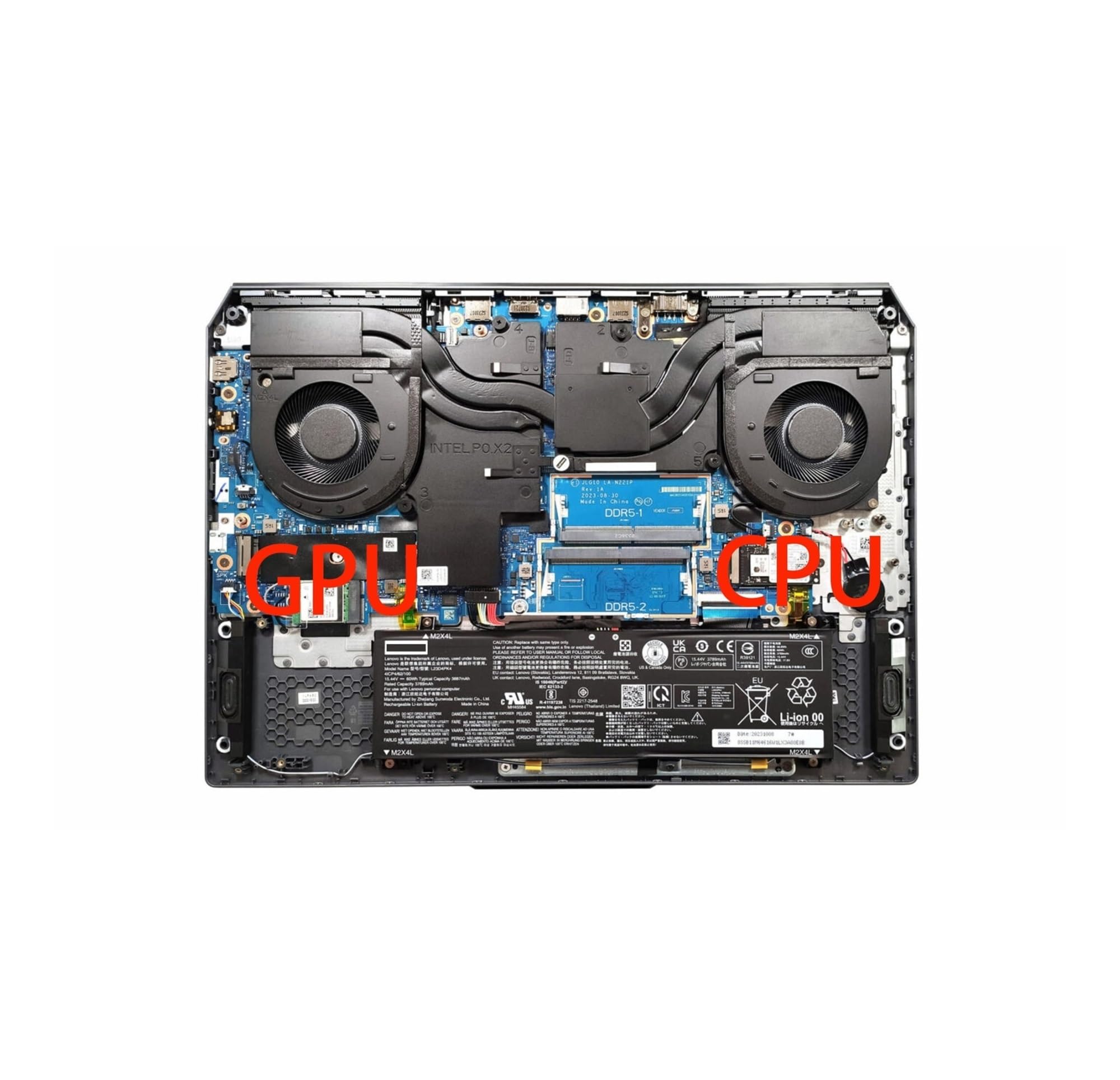 Ventola Di Raffreddamento CPU GPU For Laptop, Compatibile Con Lenovo, LOQ 15AHP9 15IAX91 15IAX9 15IRX9 5H40S21051 5H40S21049 5H40S21050 5H40S21053 Parte(DC12V CPU Fan)