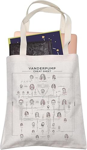 LEVLO Divertido regalo para fanáticos de Vanderpump Chat Sheet Bolsa de compras para amantes de la televisión, bolsa de viaje impermeable