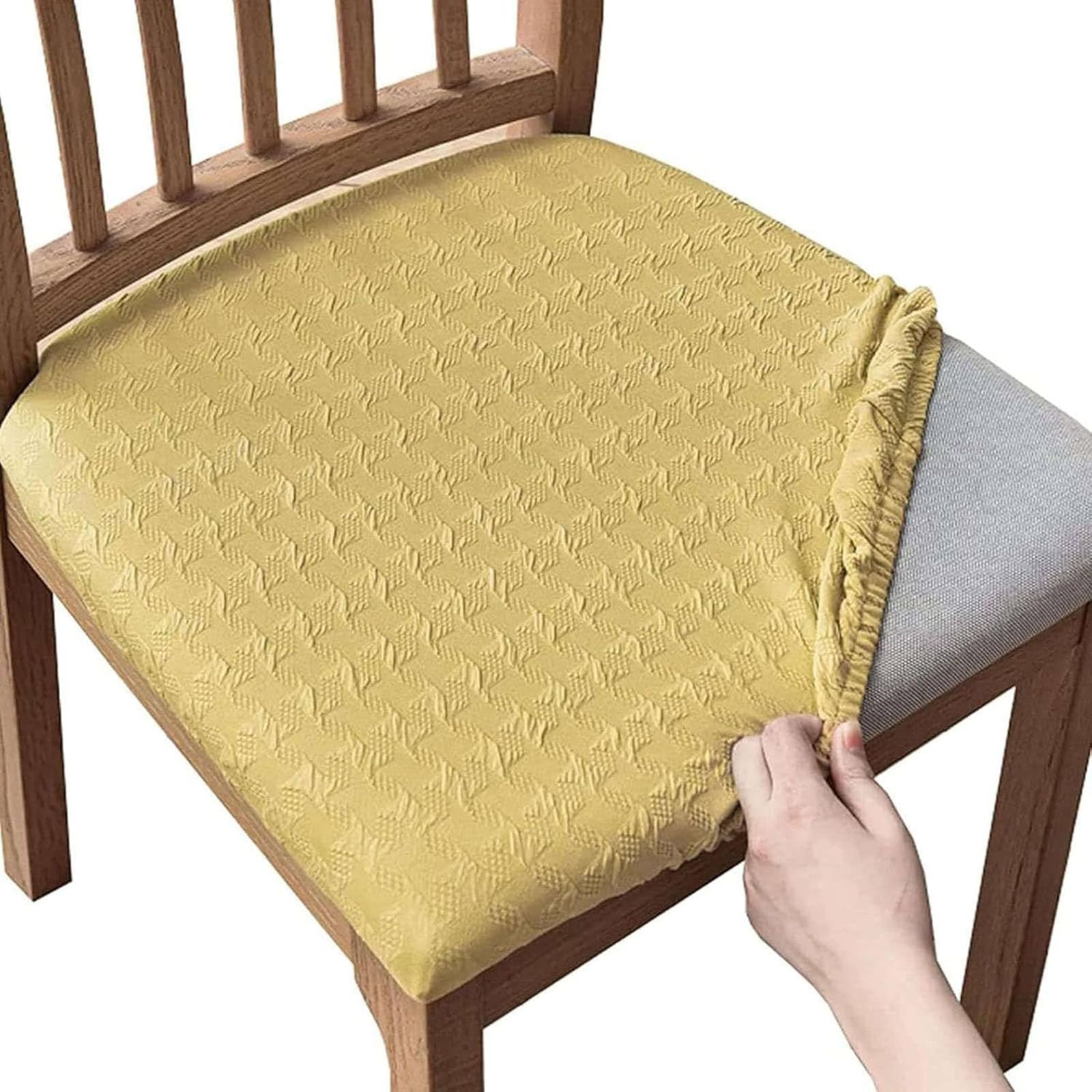 Housses de chaise lavables couleur jaune uni : protégez vos sièges des griffures de chat