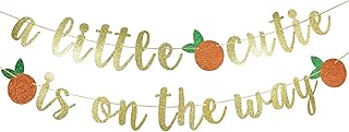 A Little Cutie Is On The Way Banner, Citrus Banner, Orange Theme Birthday, Cutie Baby Shower, Little Cutie Birthday Party Decor