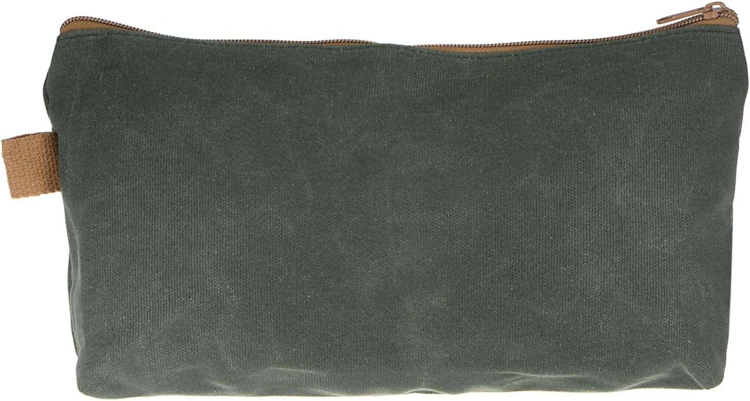 HARFINGTON Tool Pouch Bag 31cm x 6cm x 17cm Oxford Waterproof Zippered Tool Bags Pouches Small Tool Bags Tote Storage Organizers Socket Canvas Bags with Zipper for Tools, Green