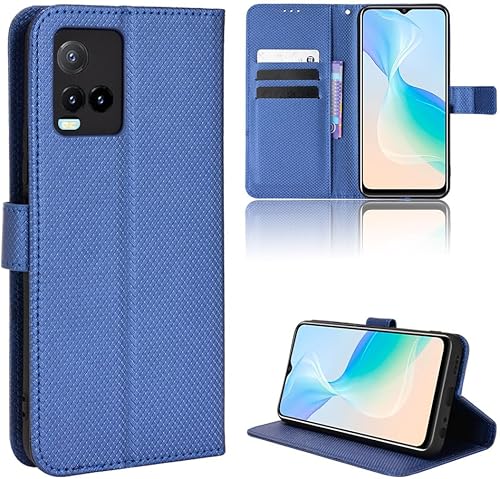 Miniatura 4 de Funda de cuero tipo cartera para Vivo Y21sVivo Y21  Vivo Y21 y Vivo Y21, antideslizante, funda de piel sintética con tapa para Vivo Y21sVivo Y21