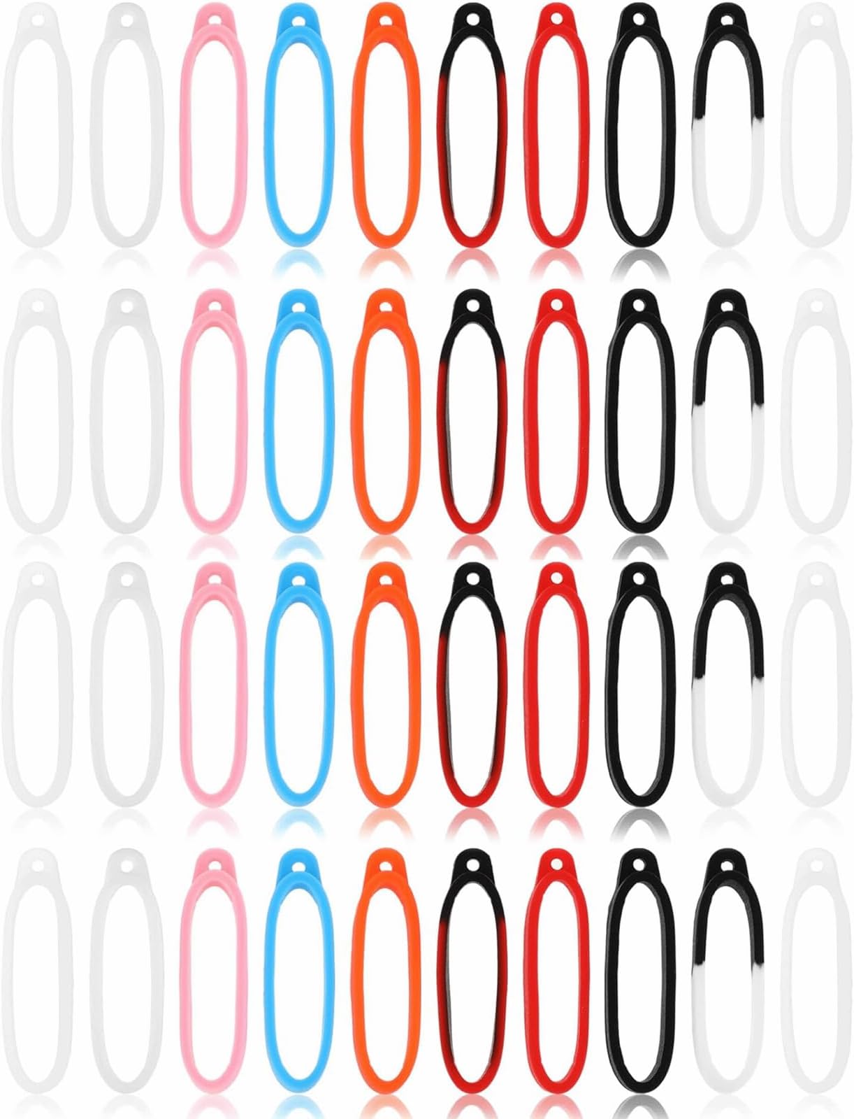 40PCS Anti-Lost Silicone Rubber Ring, Adjustable Elastic Custom Lanyard, Pen Anti-Lost Silicone Holder for Vape Device Lanyard, Replacement Pendant Carrying Kit for pens Office Devices 1.57 inch