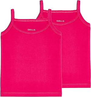 طقم فانلة داخلية بدون أكمام للبنات من قطعتين من سكيلز