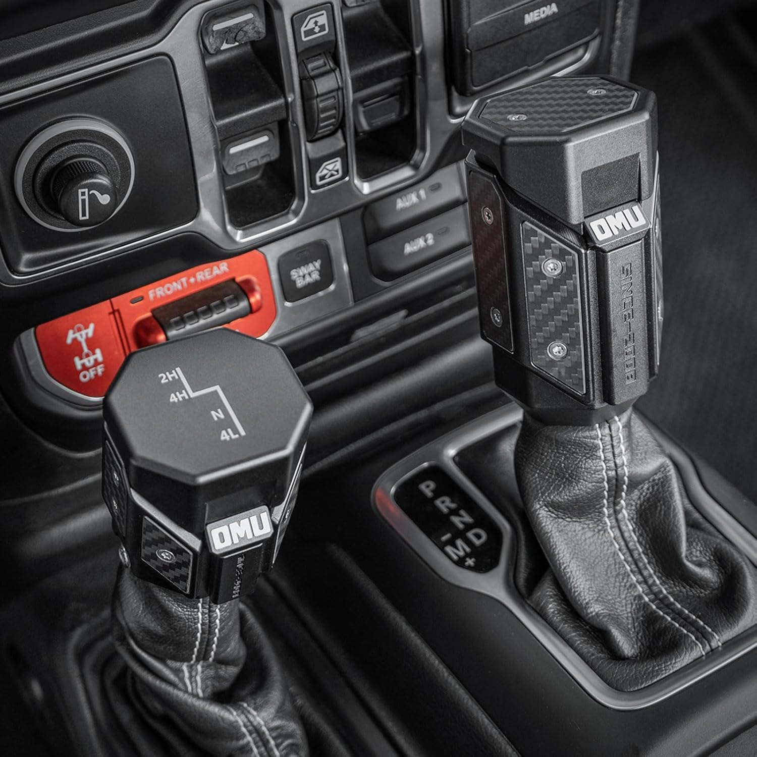 MAIKER OFF ROAD Shift Knob Handle Gear Shift Lever Knob Shifter Transfer Case Lever Head for Jeep Wrangler JL 2018-2023
