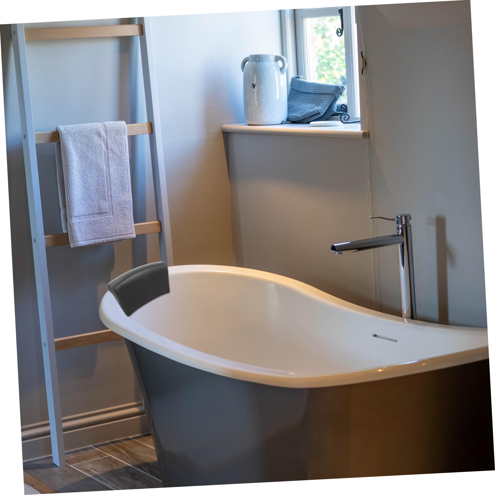 Homoyoyo Cuscino Da Bagno Per Vasca Con Supporto Per Collo Cuscino Antiscivolo Con Ventose Materiale Pu Design Stabile e Pratico
