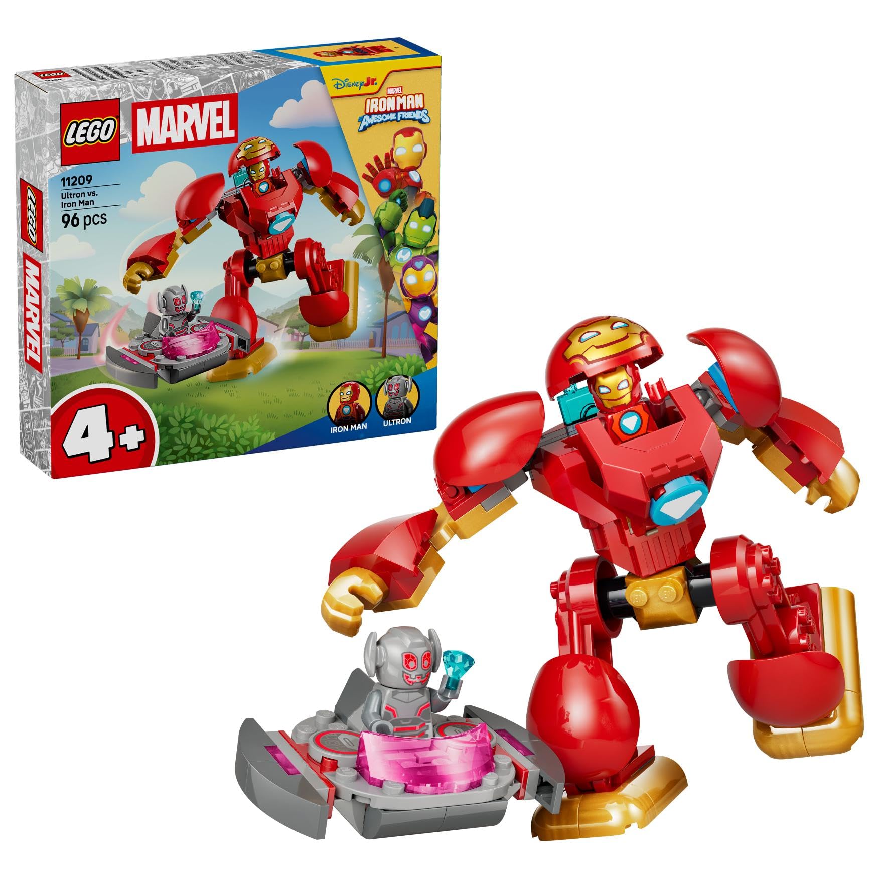 LEGO Marvel Ultron vs Iron Man Mech Set 11209 Super Hero Toy Gift 4+