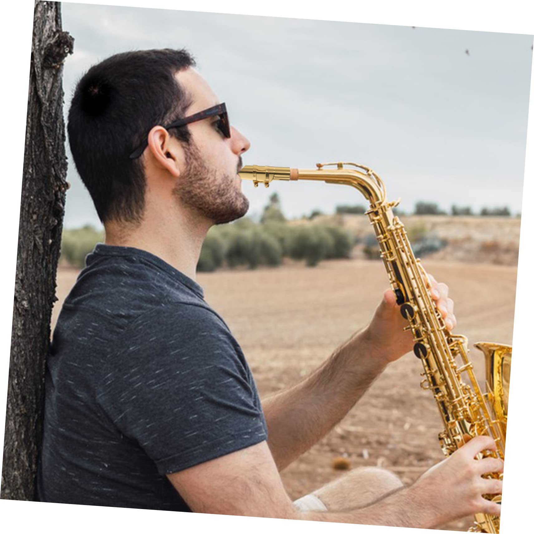 Abaodam Bec de Saxophone Alto Métal Lisse sans Bavure pour Débutants et Étudiants