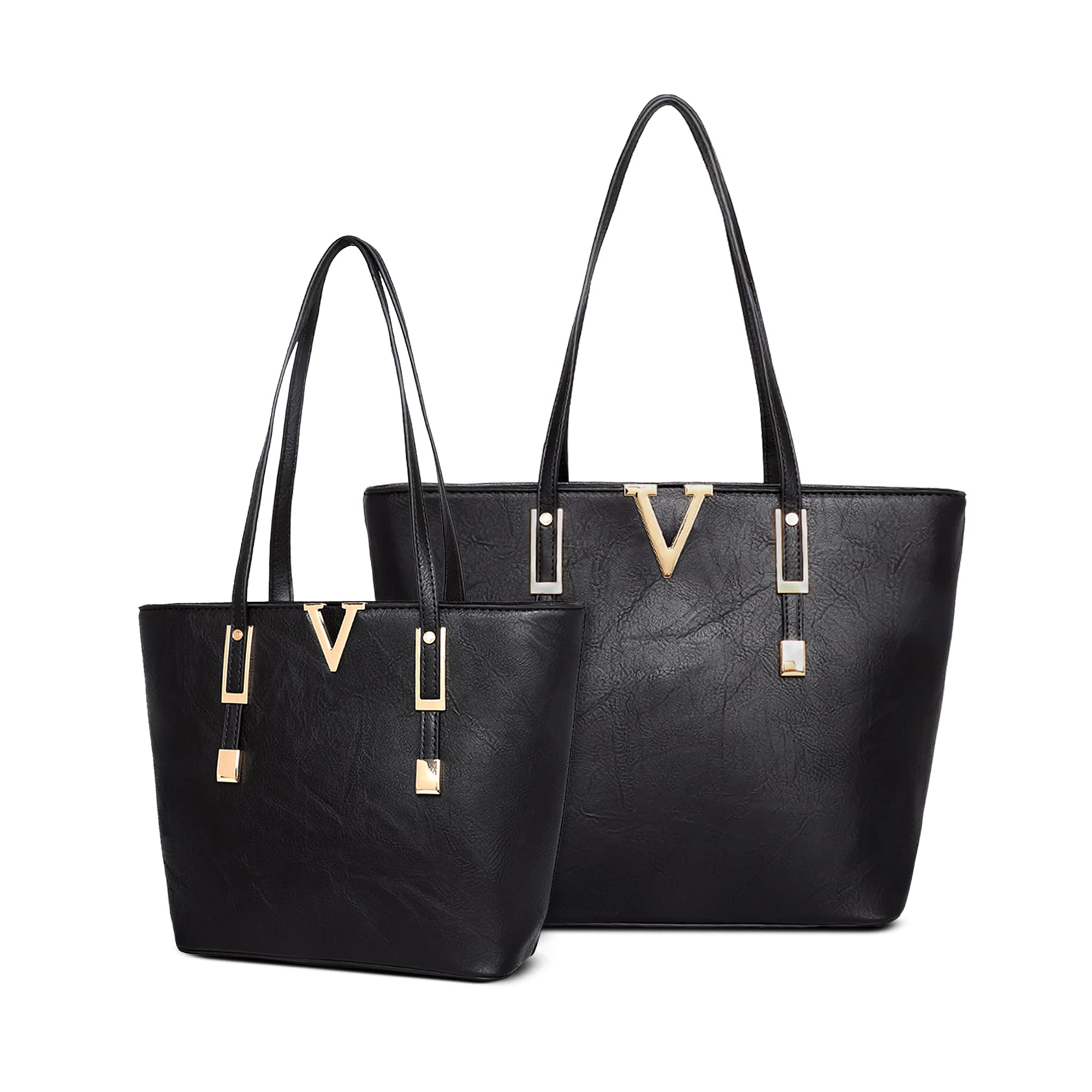 Tote Handbag for Women Conceal Carry Shoulder Bag Large and Medium 2PCS Set