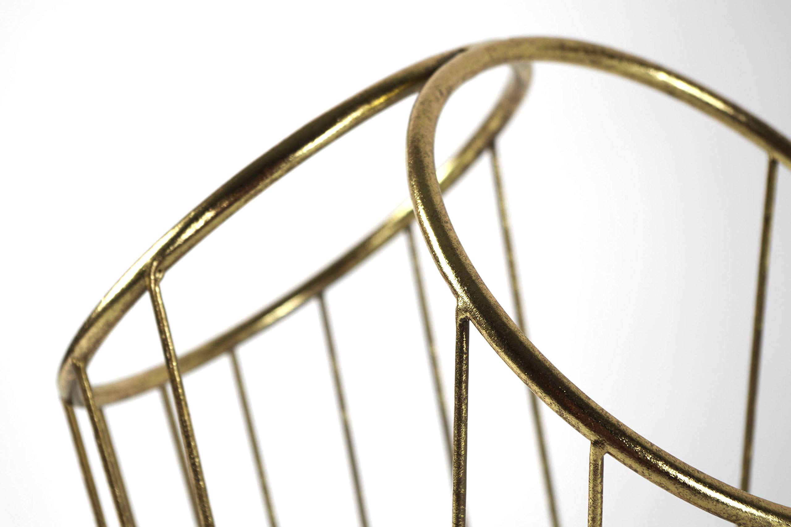 Kobolo Schirmständer Double - lackiertes Metall - Gold - Zwei Öffnungen