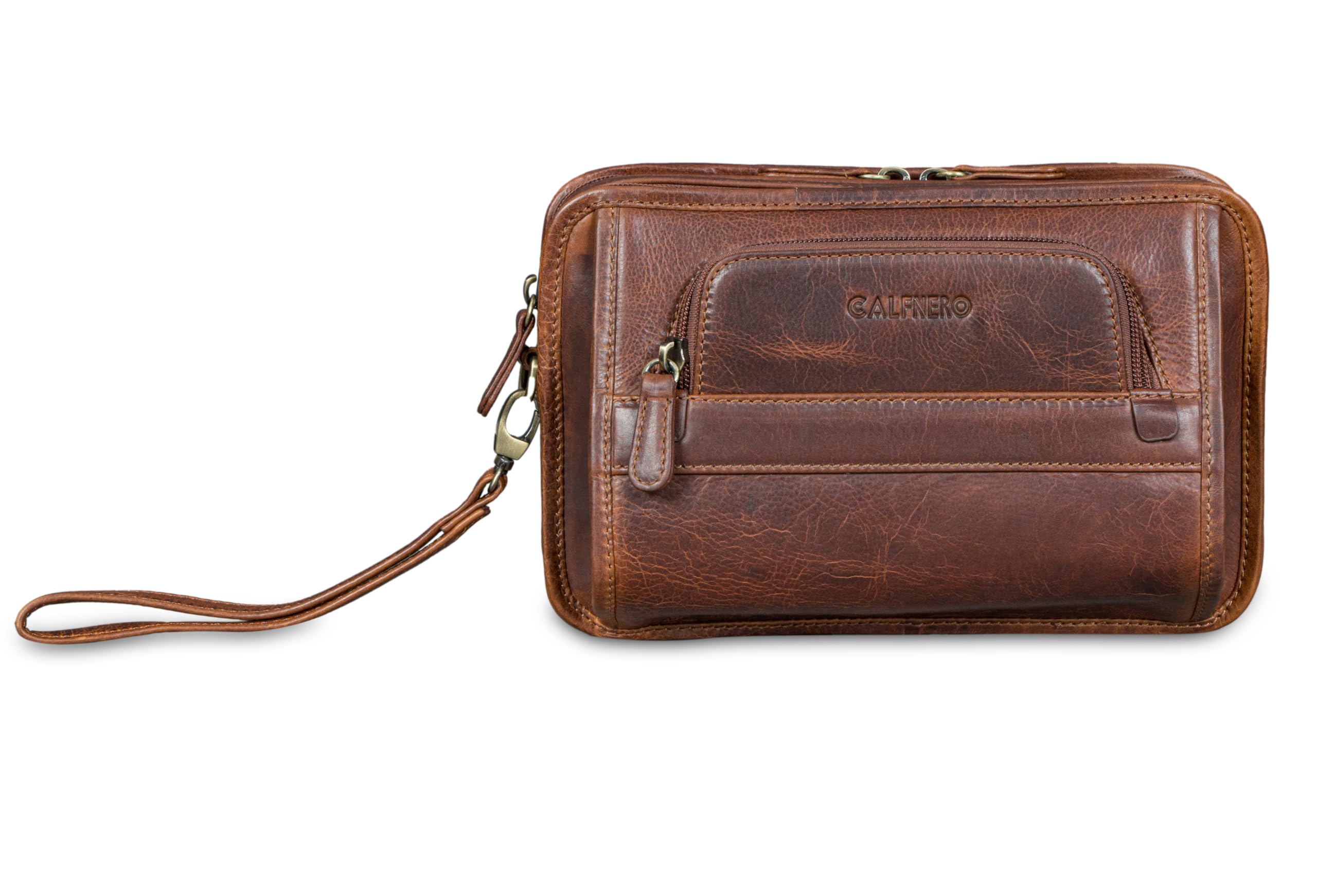 Sac de rangement multi-compartiments de qualité supérieure Calfnero avec double fermeture - 8