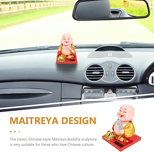 Miniatura 5 de Maitreya Buda Adornos Decoración del Hogar Decoración China Tablero de instrumentos Maitreya Buda Estatuilla Estatuilla Maitreya Buda Figura