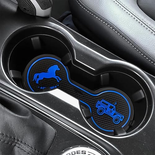 Miniatura 3 de Portavasos para automóvil compatible con Ford Bronco Offroad 2021-2025, posavasos decorativos de silicona para automóvil, accesorios para automóvil