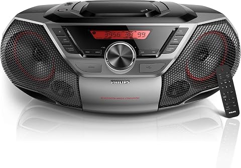 Philips Portable Boombox CD Player Bluetooth FM Radio MP3 Mega Bass Reflex Stere