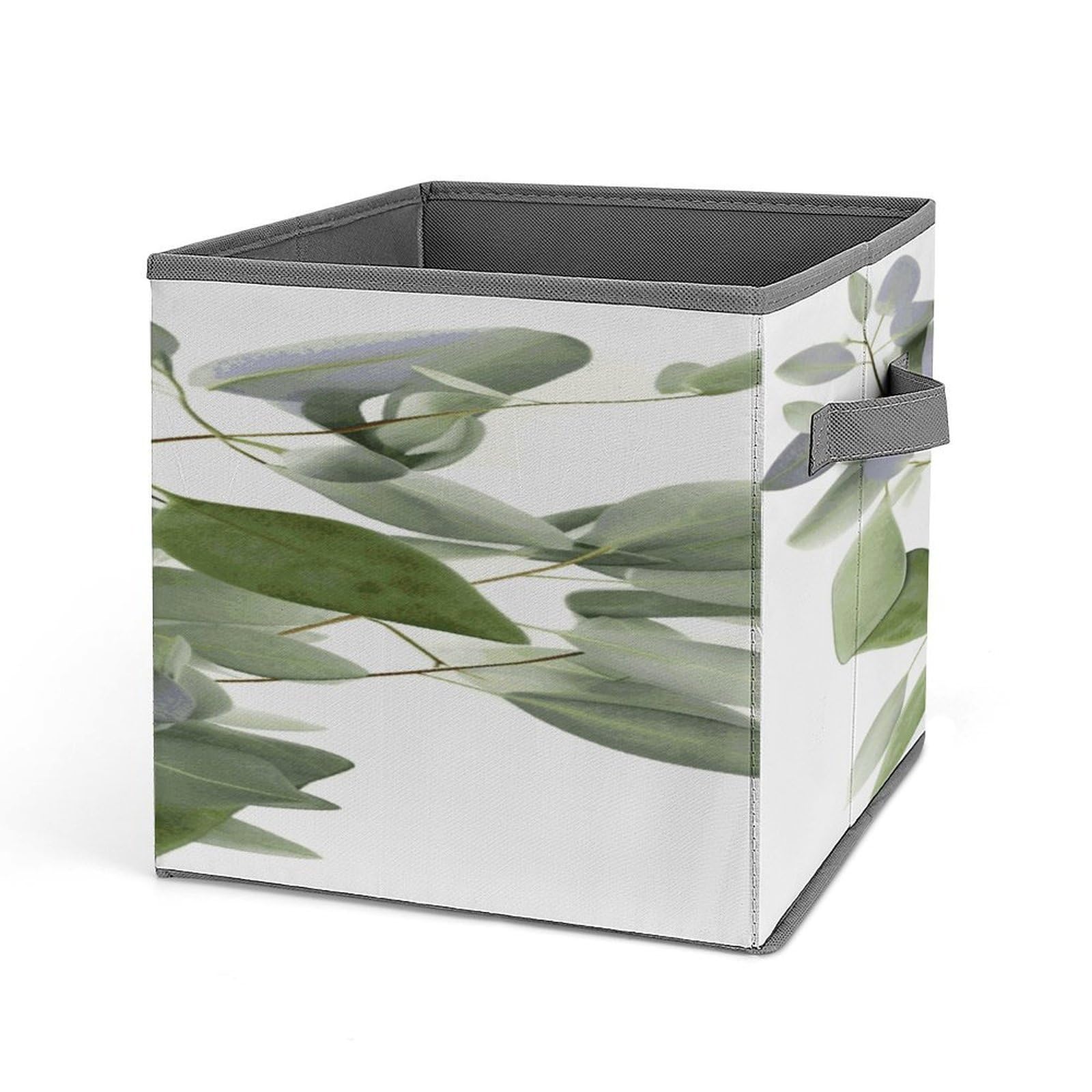 Fekiloot Style Green Eucalyptus Leaves Storage Bins Storage Baskets