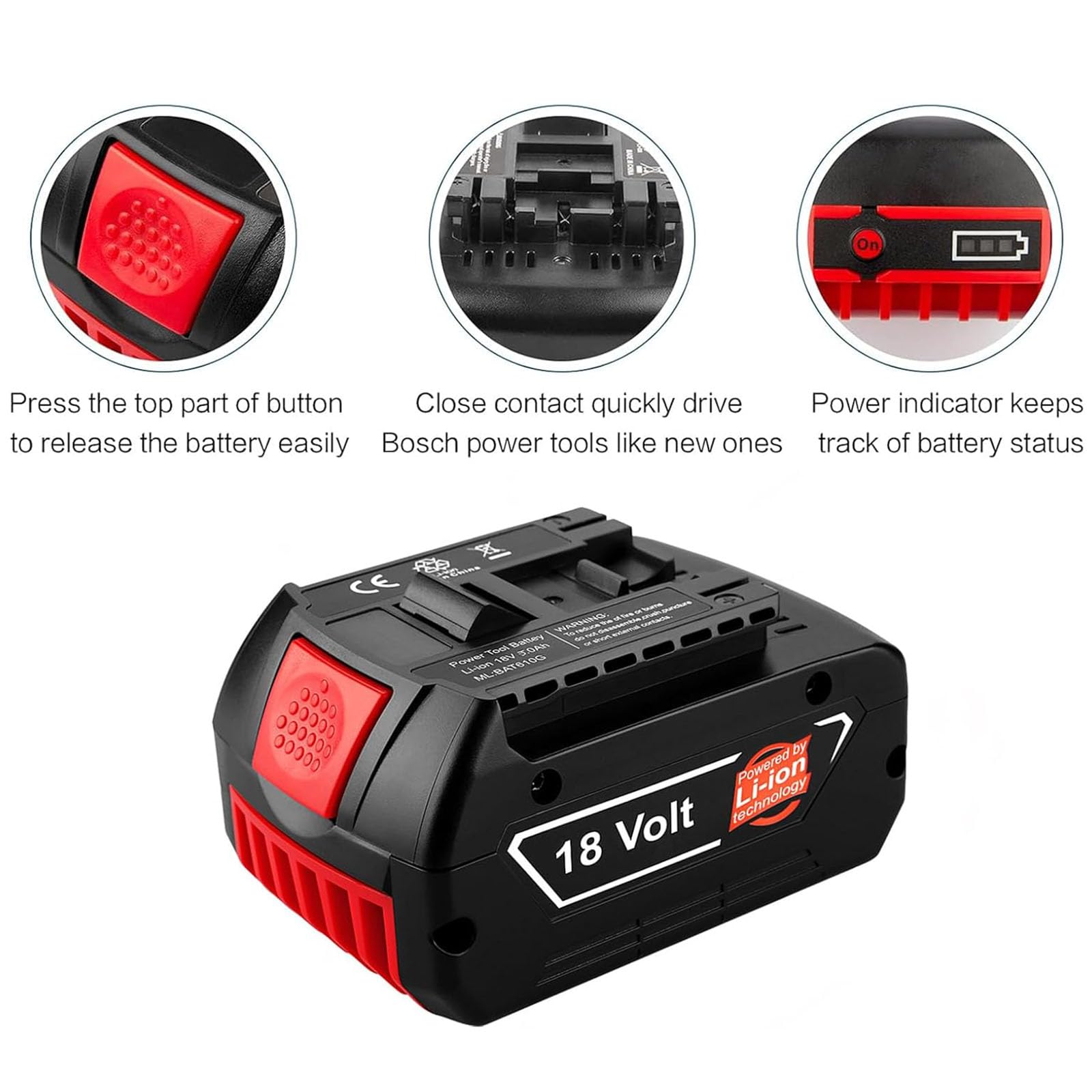 Akumulator litowo-jonowy 18 V zamienny do narzędzi systemowych 3000 mAh 4000 mAh 5000 mAh 6000 mAh odpowiedni do akumulatora bezprzewodowego