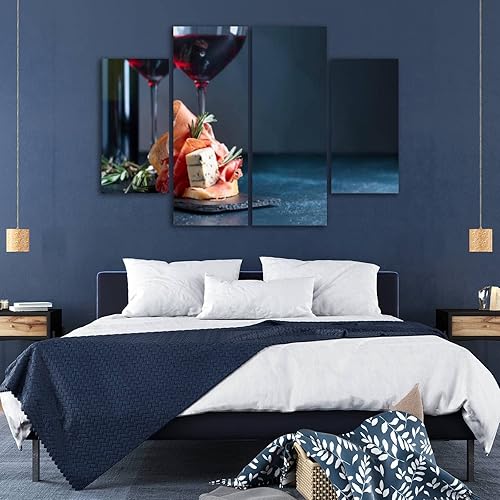 Miniatura 5 de Lienzo decorativo para pared, sándwich con queso azul prosciutto y romero, decoración de pared, impresiones modernas, obras de arte enmarcadas para