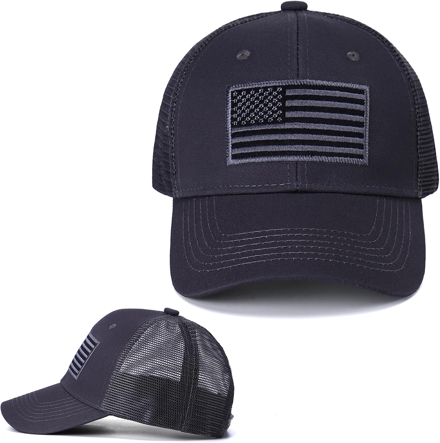American Flag Hat, Adjustable Fit USA Baseball Cap for Men Women, Outdoor Ball Caps Mesh Snap Embroidered Cap
