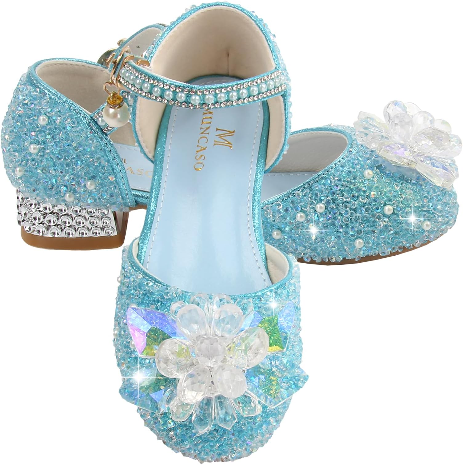 – Mary Jane Princess Shoes with Shiny Bow, Glitter Girls Party Shoes, Flower Girl Shoes for Banquets, Birthday Parties, Cosplay Dance Shoes