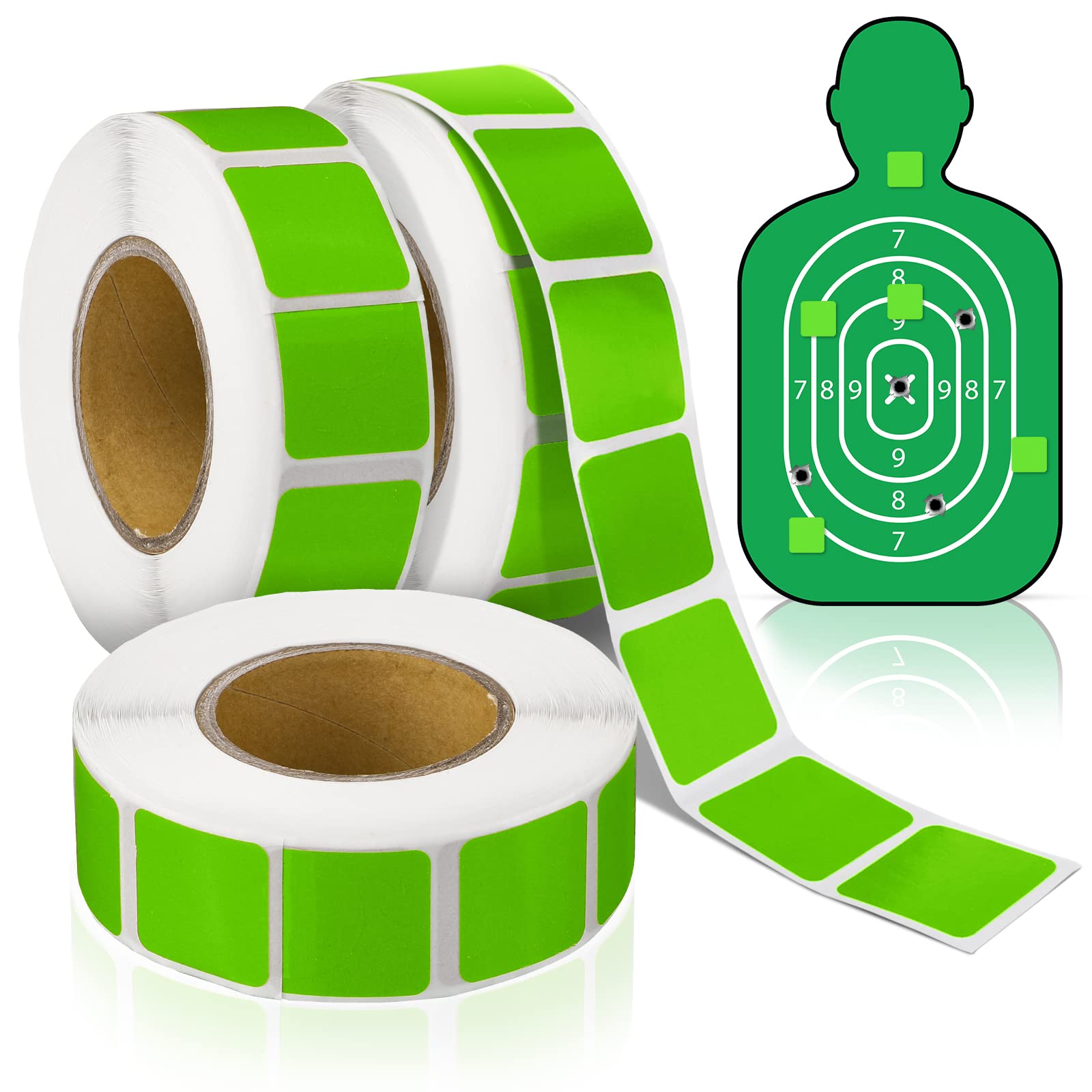 Fuutreo 3000 Pieces/ 3 Rolls Target Pasters Self Adhesive Target Stickers 0.85 Inch Target Labels for Shooting Range Practice, 1 000 Per Roll
