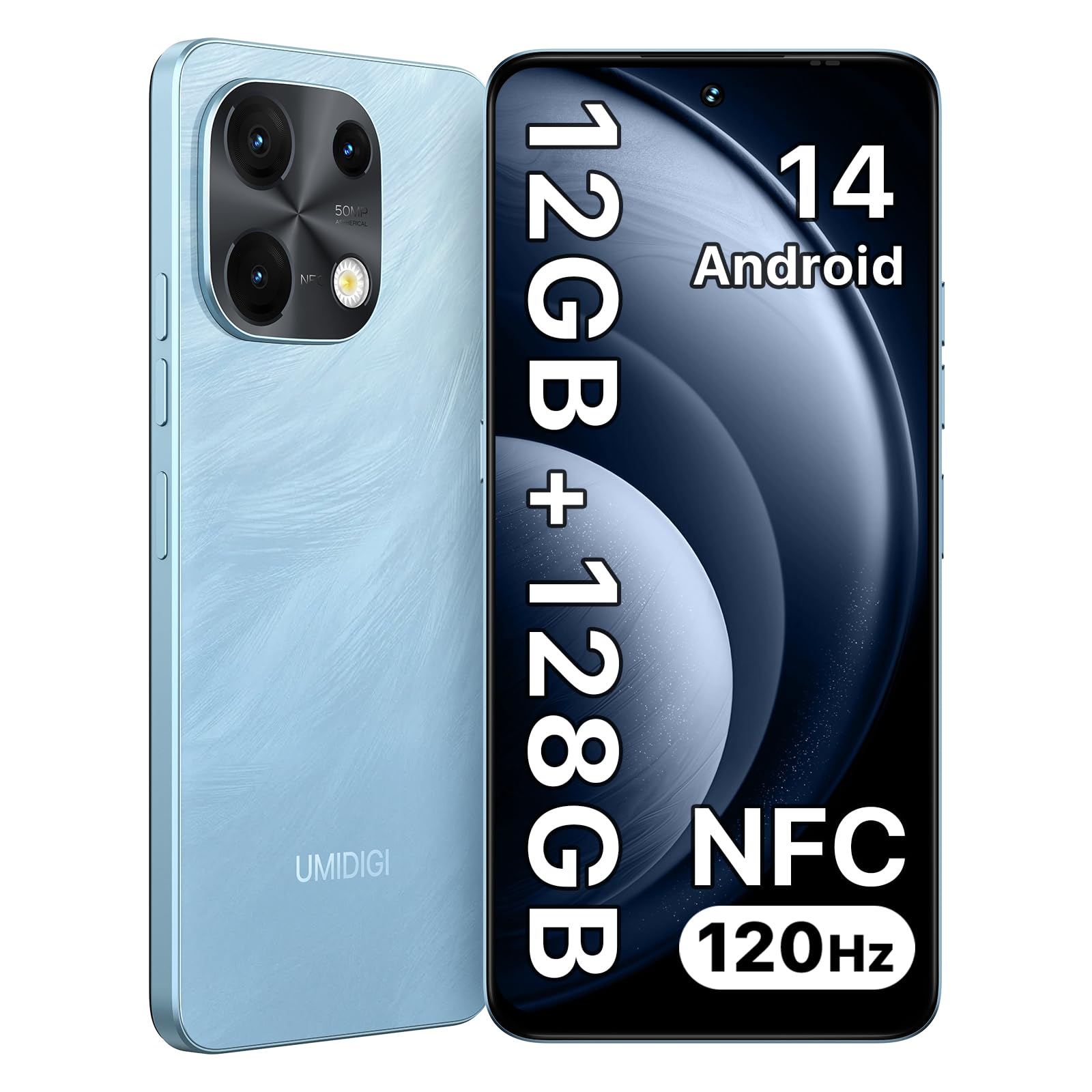 UMIDIGI Note 100 Mobile Phones, (2025) Android 14 Phone, 12(6+6