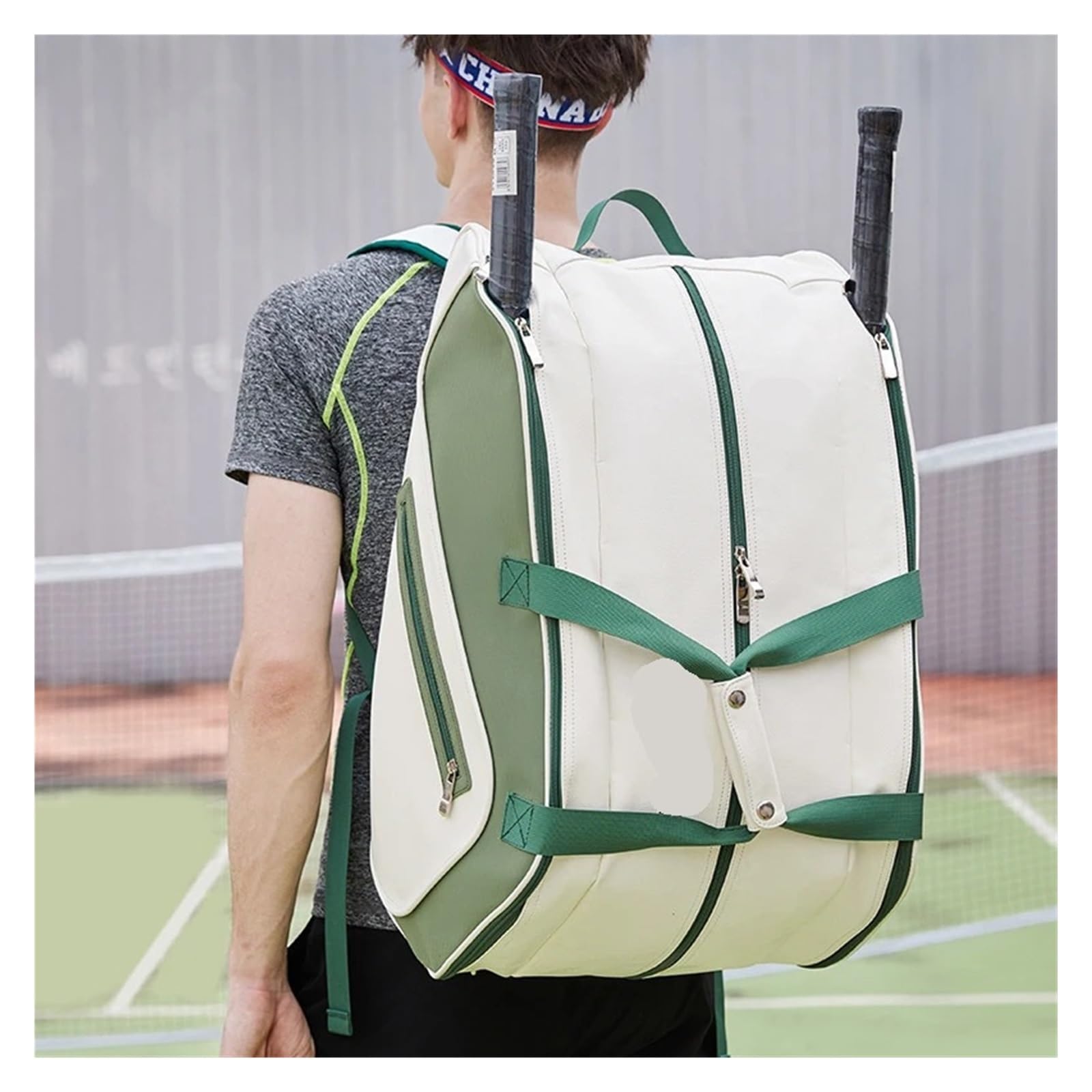 Bolsa de Tenis Bolsa de Tenis, Mochila for Raqueta De Tenis Profesional Grande Padel Squash Bádminton Zapato Bolsillo Multicolor