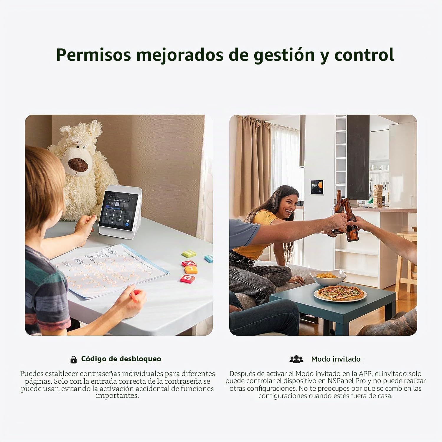 NSPanel Pro Smart Scene - Interruptor de pared, color blanco
