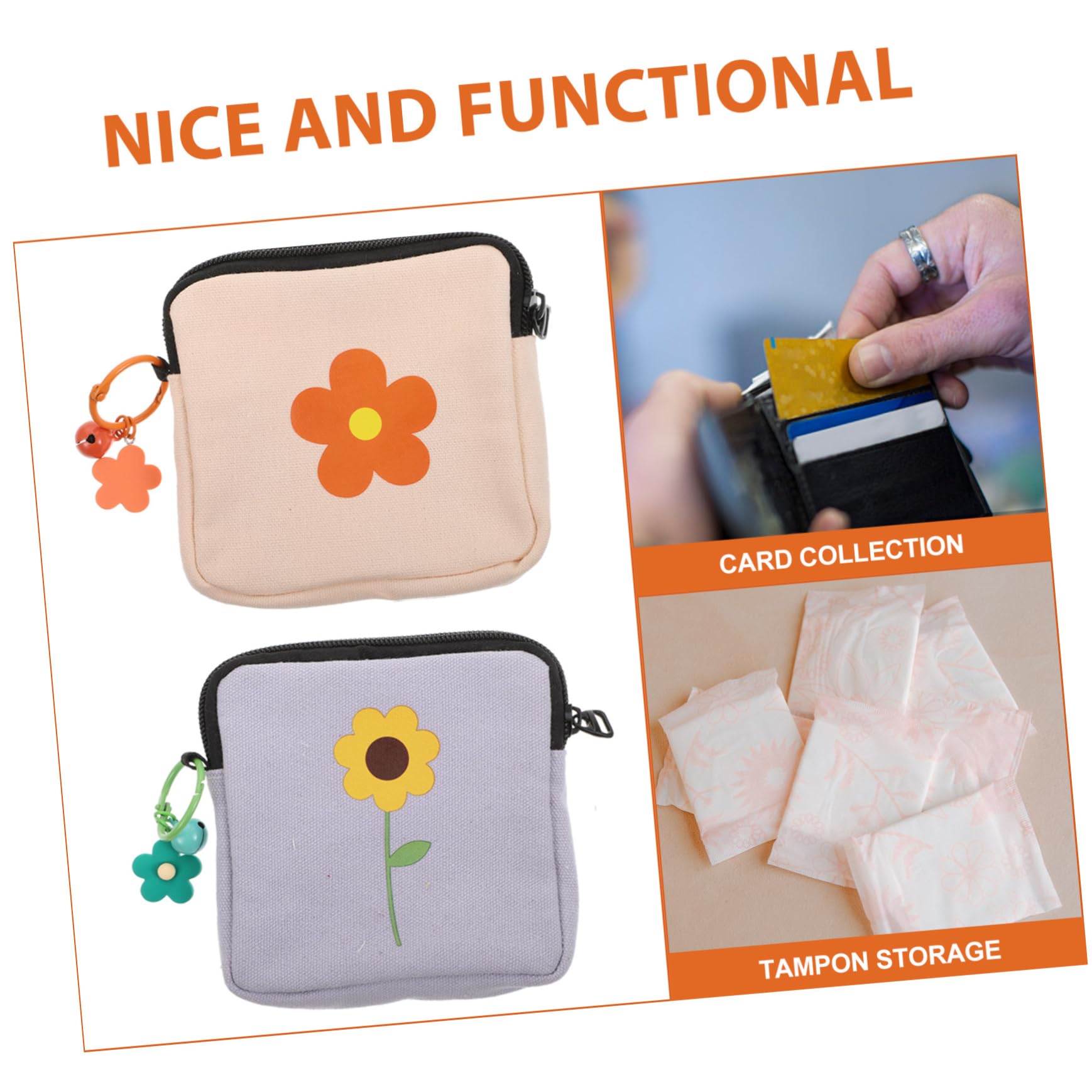 PACKOVE 3 Series Bolsa De Almacenamiento De Compresas Sanitarias De Colores Práctica Y Multifuncional Menstruación Y Cosméticos 2 Piezas X 3