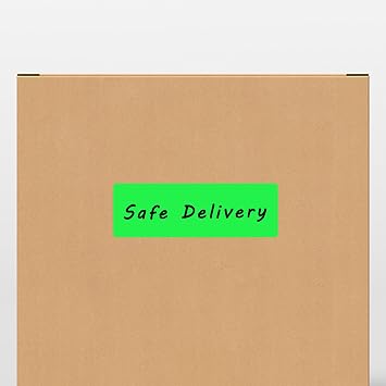 Hybsk 1x3 Inch Color-Code Labels Fluorescent Green Sticker Rectangle 500 Labels Per Roll (Fluorescent Green)