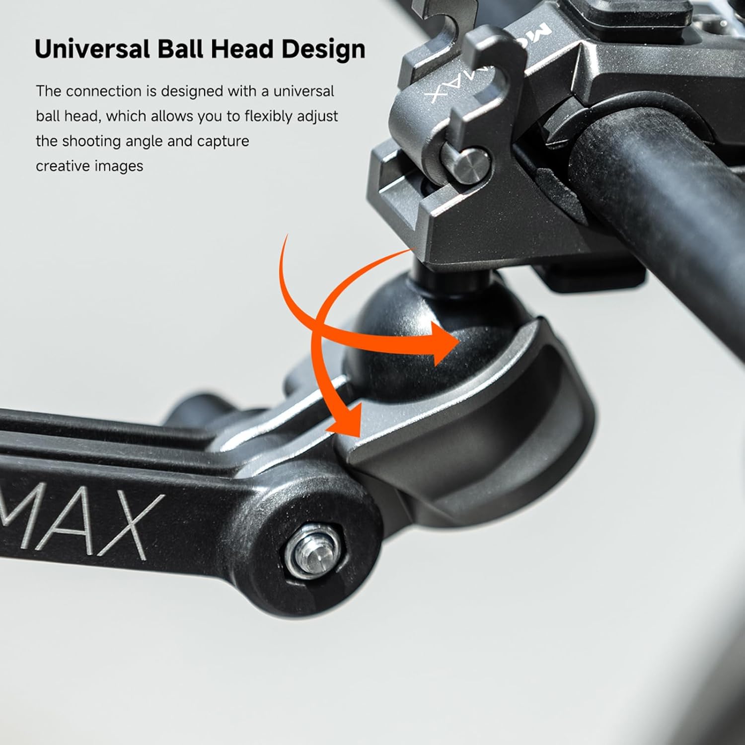 Vaxis Global MOVMAX Tube Clamp Mount with 360° Ball Head for MOVMAX Blade Arm Accessories, Aluminum Alloy & 360° Adjustment