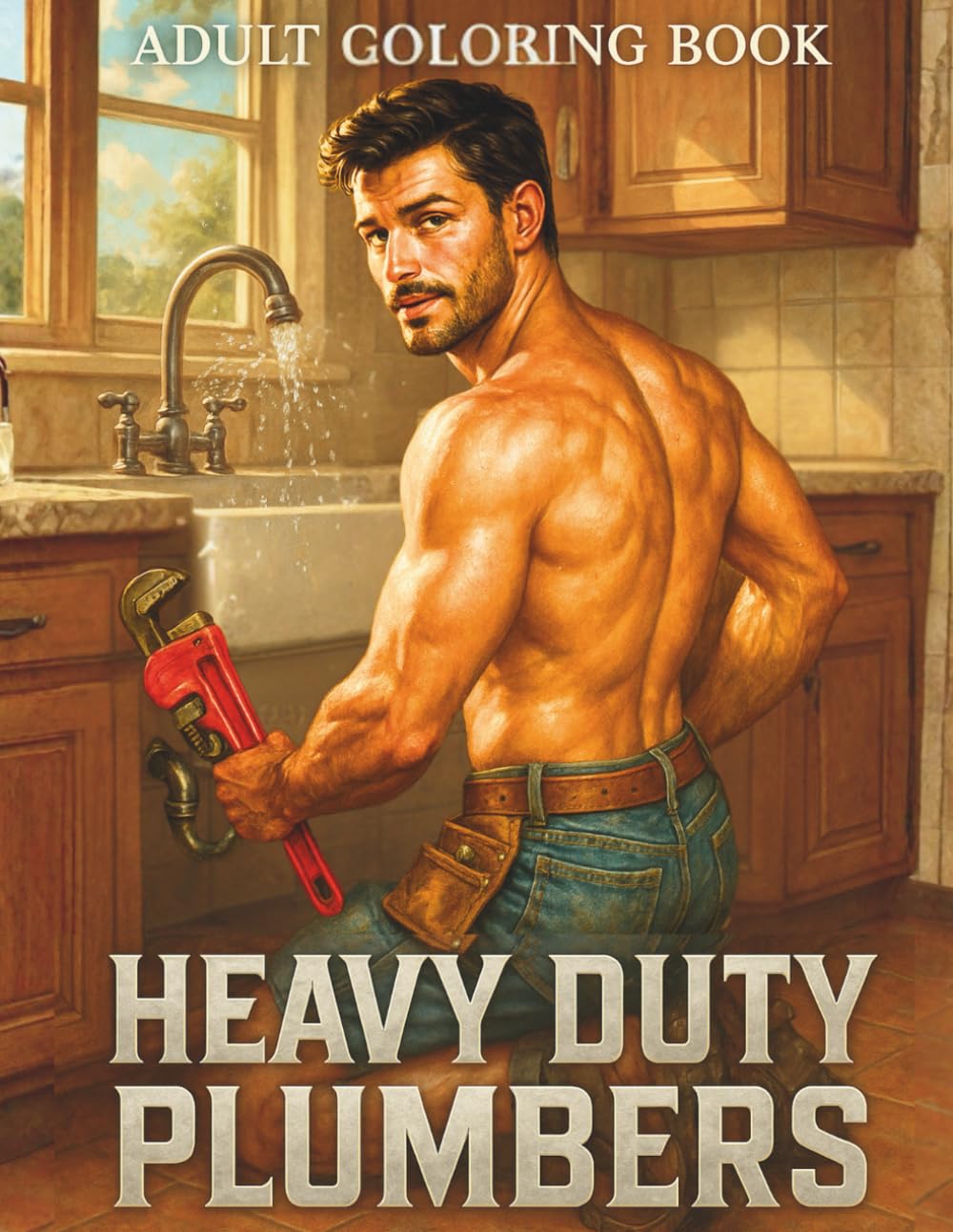 Hunky Heroes Coloring: Heavy Duty Plumbers: Handymen, Tradesmen & Fixers | 92 Single-Sided Pages, 8.5″×11″: An 18+ Adult Coloring Book of Muscular Men ... the Job Don (Hunky Heroes Coloring Series)