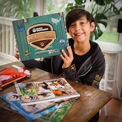 Miniatura 6 de Brave Wilderness Kit de regreso a clases, herramientas para el aula, carpetas personalizadas, cuaderno, utensilios de escritura Coyote Peterson,