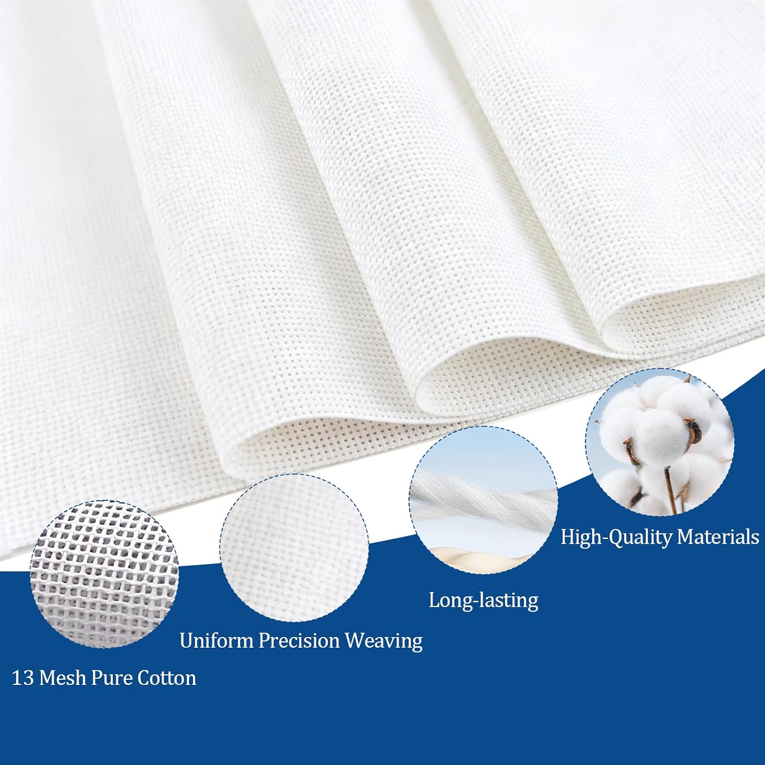 13 Mesh Needlepoint Canvas,20" X 17" Embroidery Blanks, Needle Point Canvas for DIY Craft Materials and Cross-Stitch