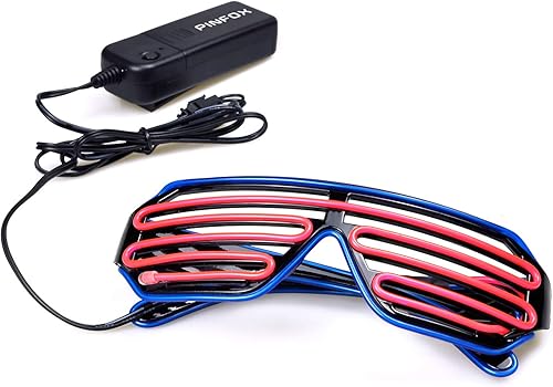 Miniatura 4 de Lentes de sol LED con luz intermitente, para fiestas de los años 80, EDM RB03