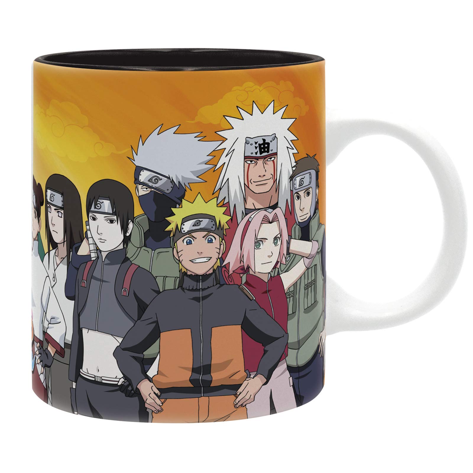 ABYSTYLE Naruto Shippuden Konoha Ninjas Ceramic Coffee Tea Mug 11 Fl Oz Anime Manga Drinkware Home & Kitchen Merch Gift