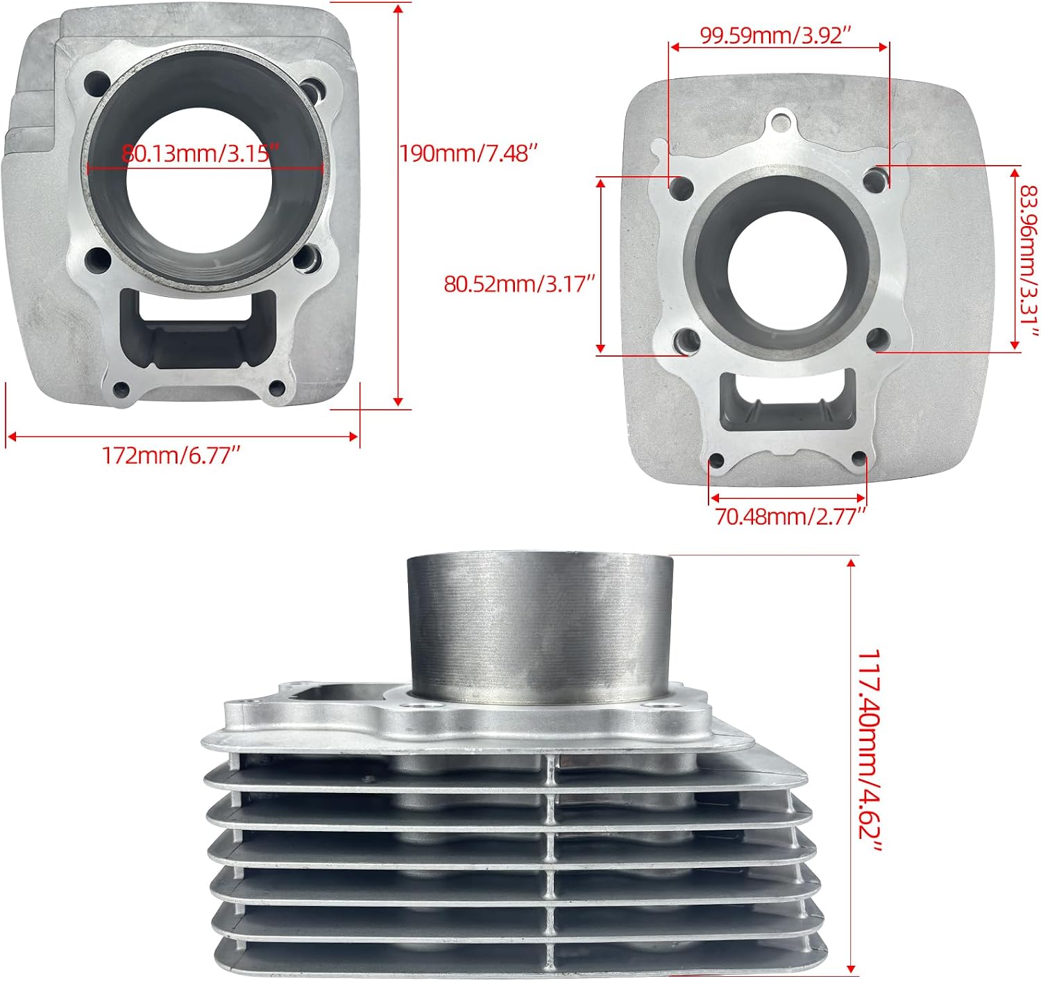Cylinder Head Piston Top End Gasket Kit Compatible with Honda Rancher TRX350 TRX 350 200-2006 12100-HN5-670 12200-HN5-M00