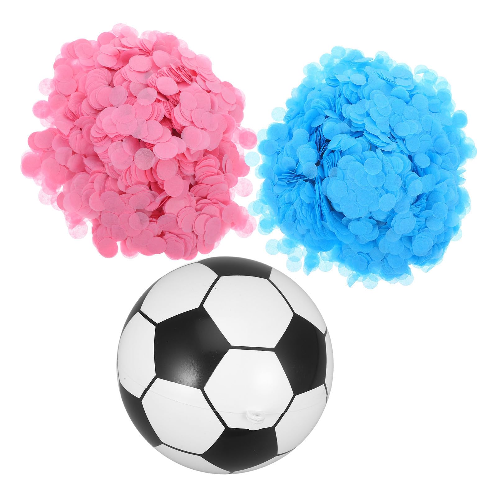 Balón revelación de género de fútbol con confeti Toyvian de material PP para baby shower