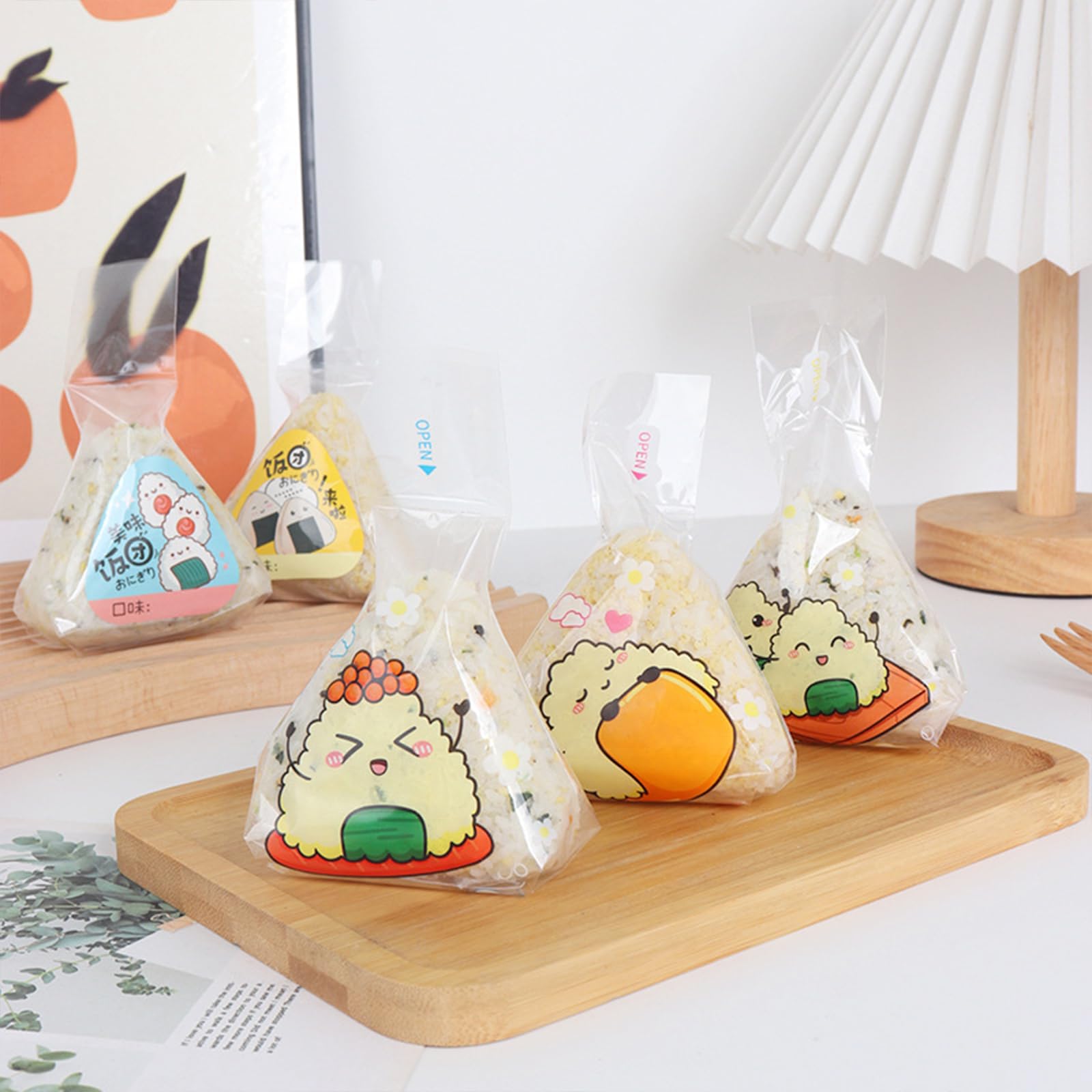 Amazon.com: 100Pcs Triangle Onigiri Wrappers,Easy Tear Disposable