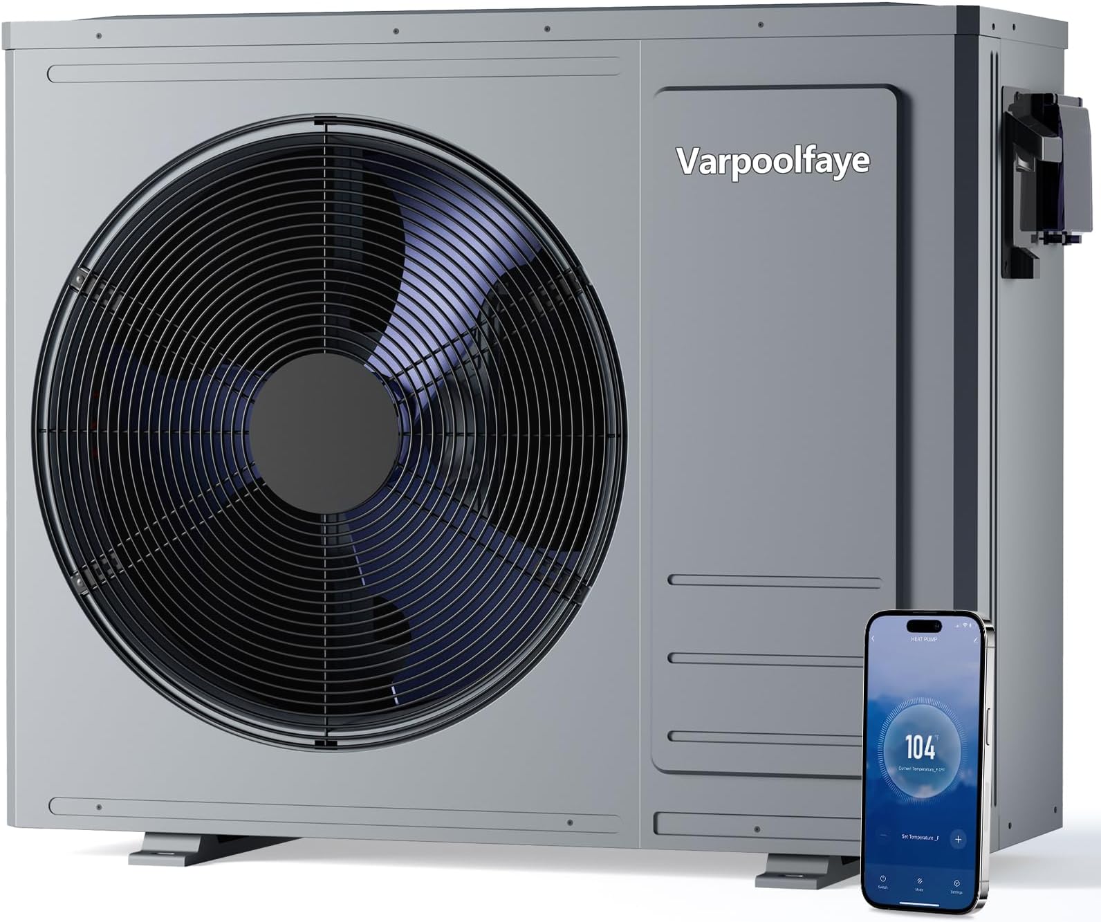 35,100BTU Swimming Pool Heat Pump, 10000 Gallon Electric Pool Heater Above and Inground Pool,WiFi App Control, Heating or Cooling Pool Heater 220V/60Hz