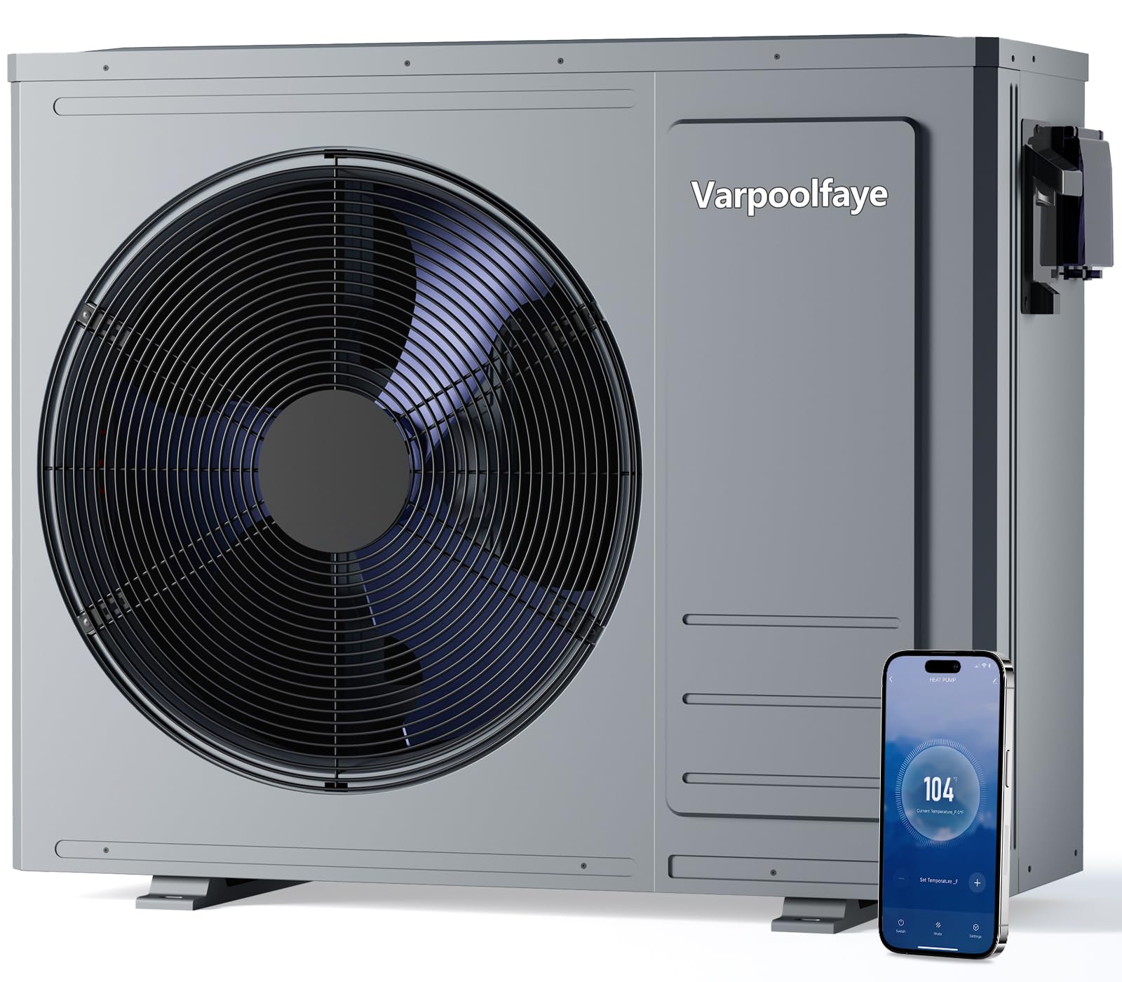 35,100BTU Swimming Pool Heat Pump, 10000 Gallon Electric Pool Heater Above and Inground Pool,WiFi App Control, Heating or Cooling Pool Heater 220V/60Hz