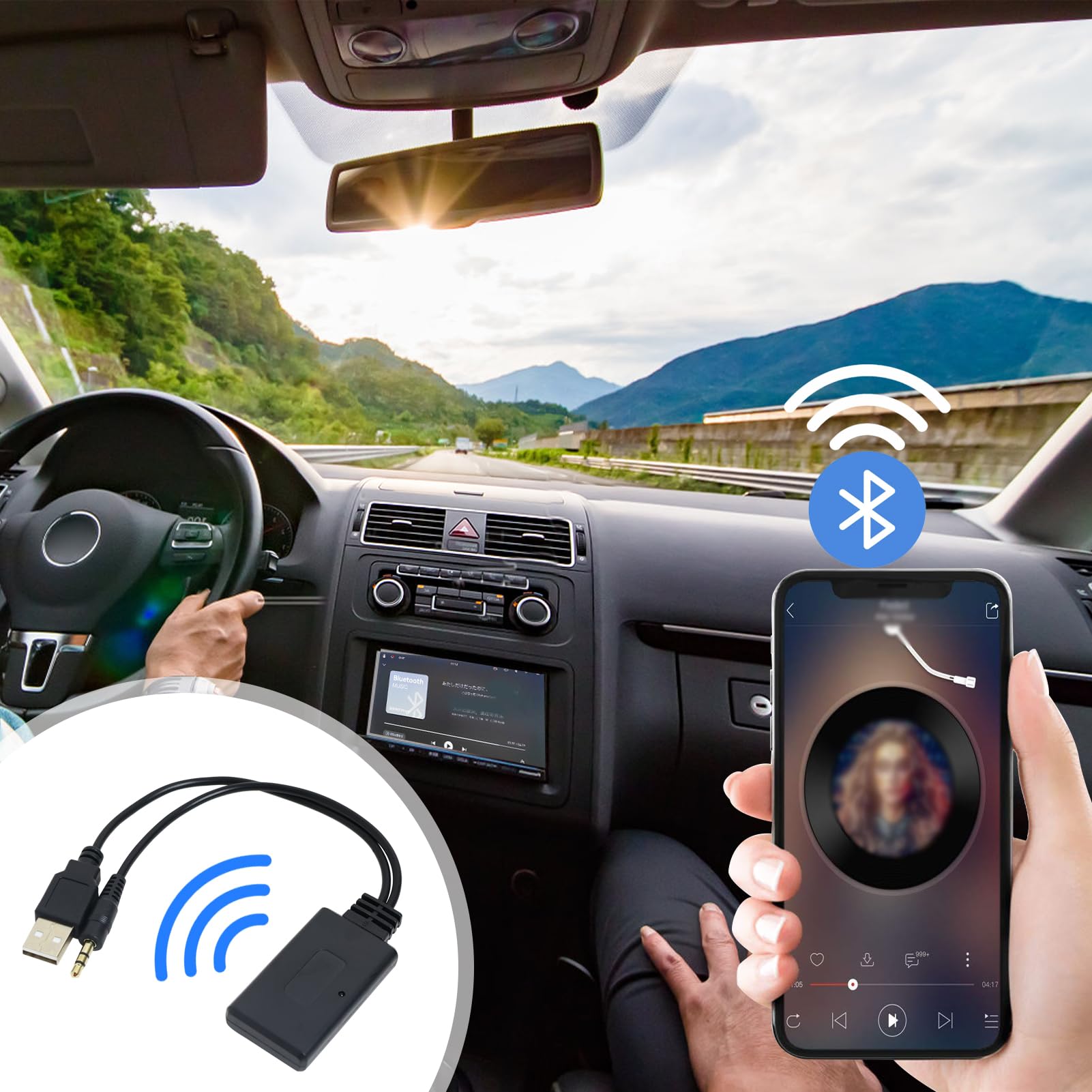 SMCEHEYA Car Receiver Bluetooth Aux Adapter 3.5MM/0.14IN Car Bluetooth Receiver for Speeding Highly Transmissing Without Distortion Aux Wireless Adapter for BMW 1/3/5/6/7 Series HIFI Sound Suality - Image 4
