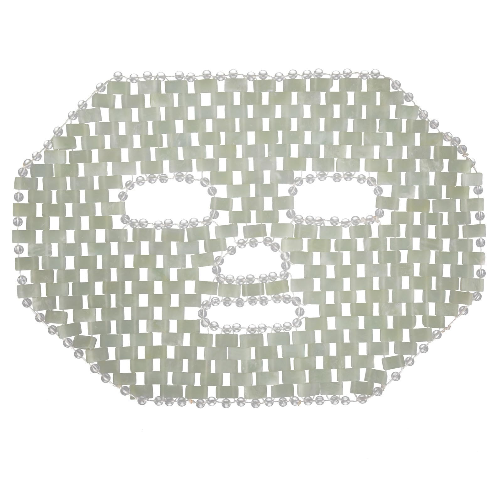 ifundom Mascarilla de Masaje de Jade Natural para Ojos y Rostro, Máscara Facial Refrescante y Calmante, Puede Enfriarse o Calentarse, Adecuado para Uso en Casa