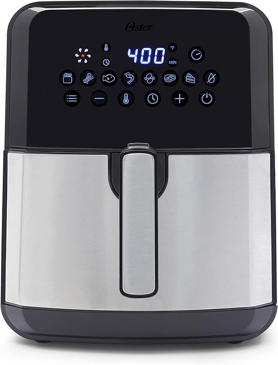 Oster DiamondForce Nonstick XL 5 Quart Digital Air Fryer, 8
